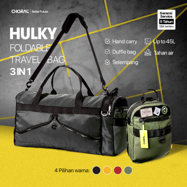 Hulky Travel Bag | Sling bag | Duffle bag